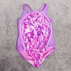 Speedo Girls' Athletic One-Piece Swimsuit, Size 12 Beach Vacation